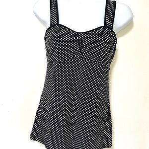The Limited Black and White Polka Dot Tank Top